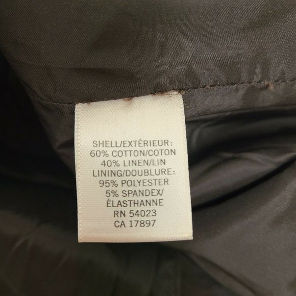 BANANA REPUBLIC Solid Brown Linen Cotton Skirt 8 - Picture 3 of 5